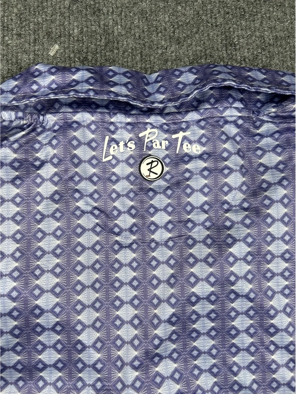 Rusty Putter Purple Patterned Golf Polo Shirt XL